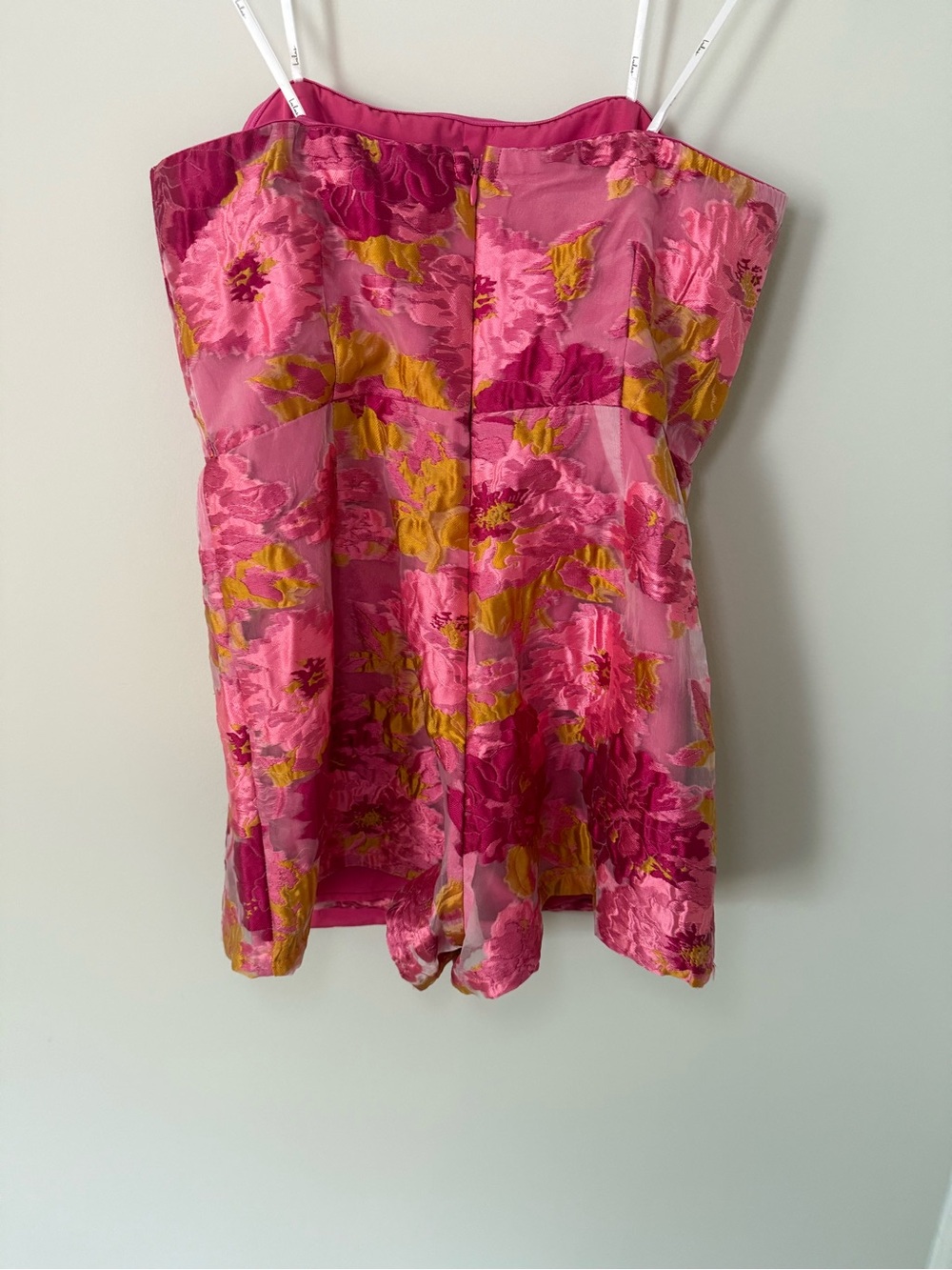 Lulus Pink and Orange Romper with Skirt - Picture 4 of 6